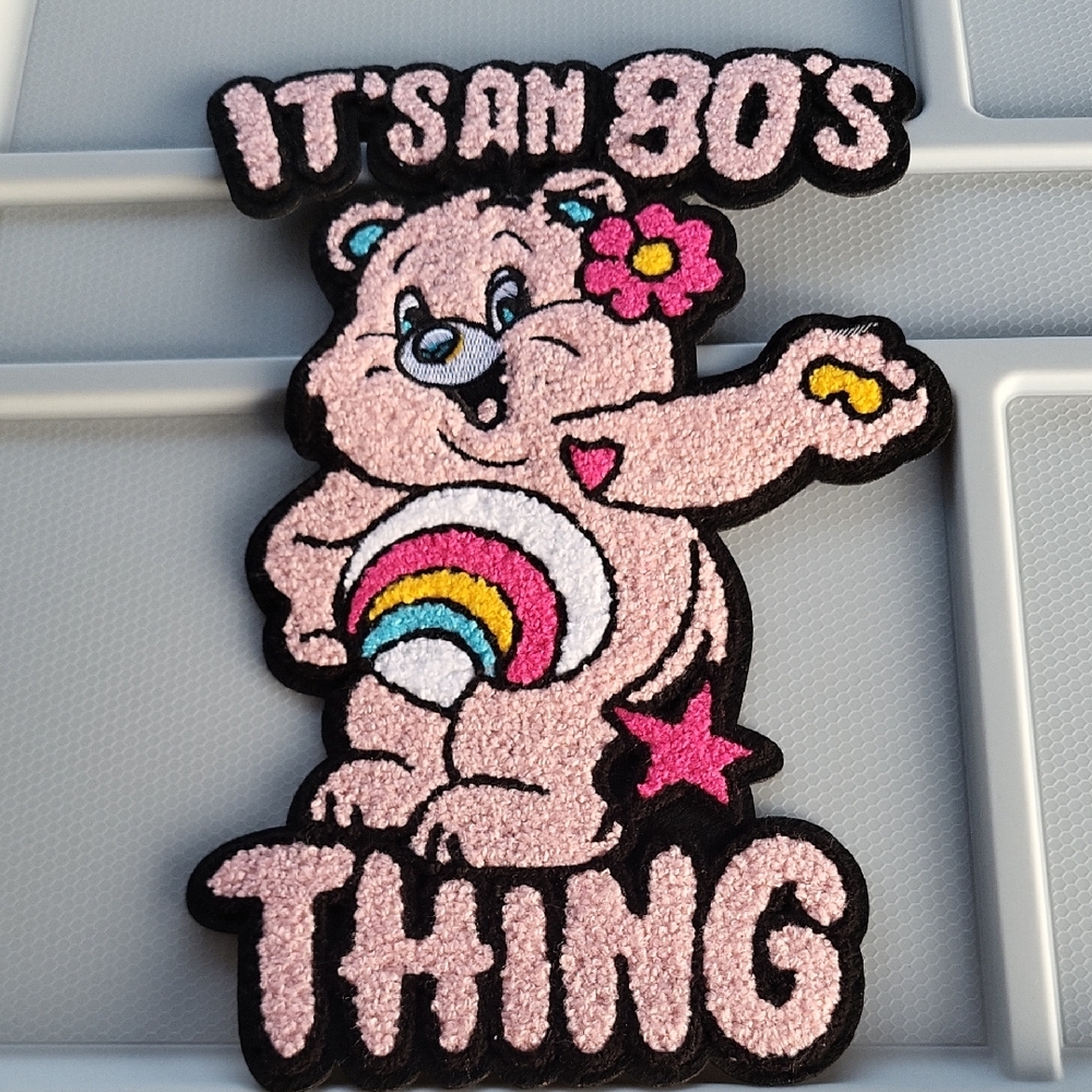 Pink 80's Bear Patch